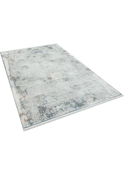 Apex Serenity 7871 Gri Modern Antibakteriyel Viskon Halı – Yumuşak Dokulu, Düz Saçaklı, Salon Halısı