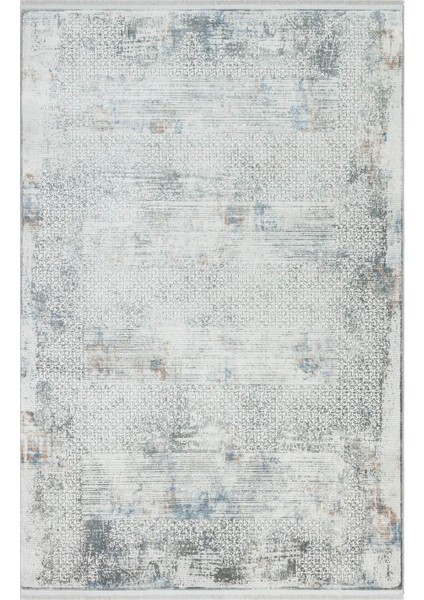 Apex Serenity 7871 Gri Modern Antibakteriyel Viskon Halı – Yumuşak Dokulu, Düz Saçaklı, Salon Halısı