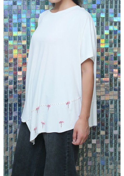 S'clouthe Kadın Tunik White-Black Pelopeia Serisi