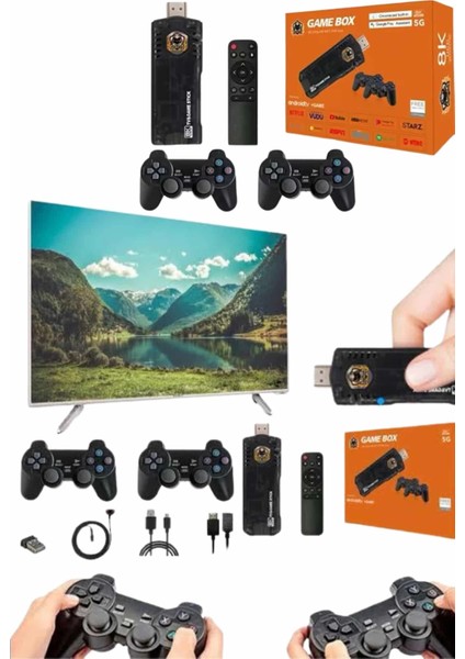 Bfs Game Box Android Tv 36500 Oyunlu Atari 5g 8k Hdr Ultra Hd 64 GB modelleri