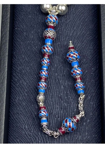 Mineli Taraftar Tesbih - 925 Ayar Gümüş, Birinci Takı & Aksesuar'dan El Işçiliği 45 Gram 32 cm modelleri