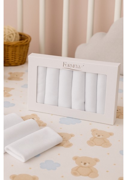 Özel Seri 7'li %100 Pamuklu Bebek Ağız Silme Mendili Bebek Mendili fırsatları