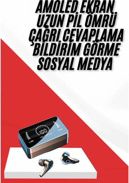 Bfs Tws Bluetooth Kulaklık Aynalı Kulaklık Dijital Göstergeli Dokunmatik Kontrol fiyatları