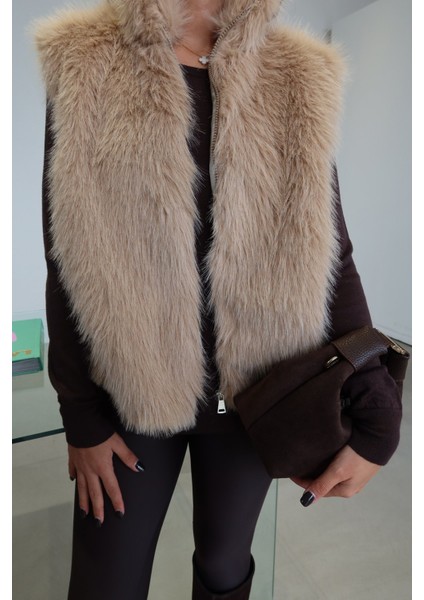 Dik Yaka Kürk Yelek fırsatları