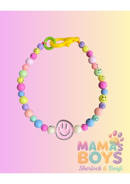 Smiley Temalı Sevimli Köpek Kolyesi/tasması