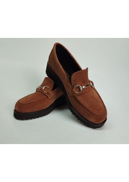 Kadın Hakiki Deri Tokalı Eva Taban Taba Süet Ayakkabı modelleri