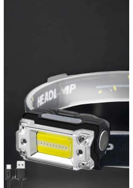 Bfs Kafa Lambası LED Fener Pratik Taşınabilir Ayarlanabilir USB Şarjlı indirimleri