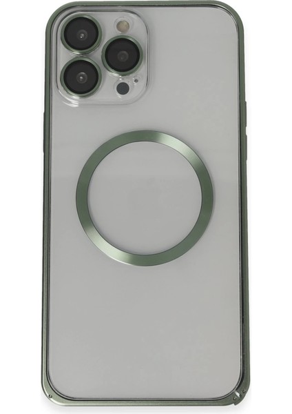Drnds Joko Iphone 13 Pro Max Metal Bumper Magneticsafe Kapak - Yeşil