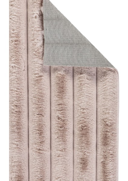Apex Linio 8054 Pudra - Modern Dekoratif Peluş Halı Yumuşak Dokulu, Kaymaz Keten Tabanlı, Yıkanabilir fırsatları