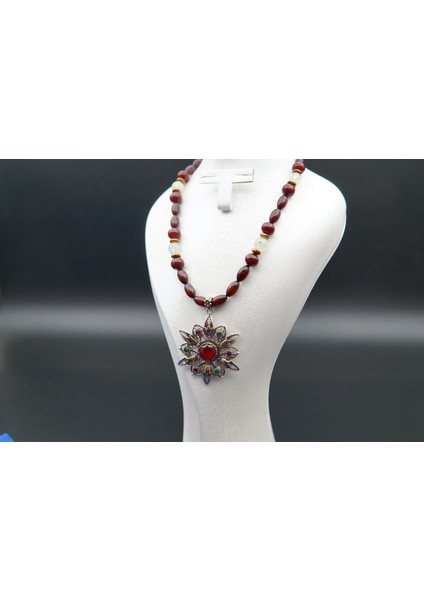 925 Ayar Gümüş Kolye Uçlu Orjinal Damla Kehribar Tasarım Kadın Kolye SK000133 modelleri