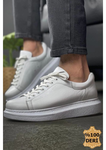 MN257 - Dbt Estrella Deri Erkek Ayakkabı Beyaz