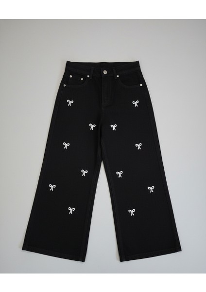 Beyaz Kurdeleli Pantolon Kot Kız Çocuk fiyatları