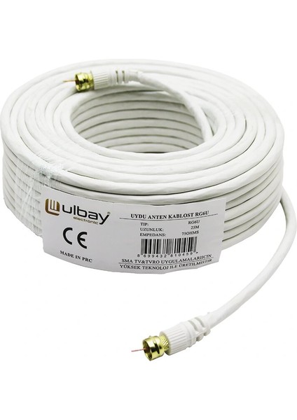 25 Metre RG6U Uydu Anten Kablosu (4887)