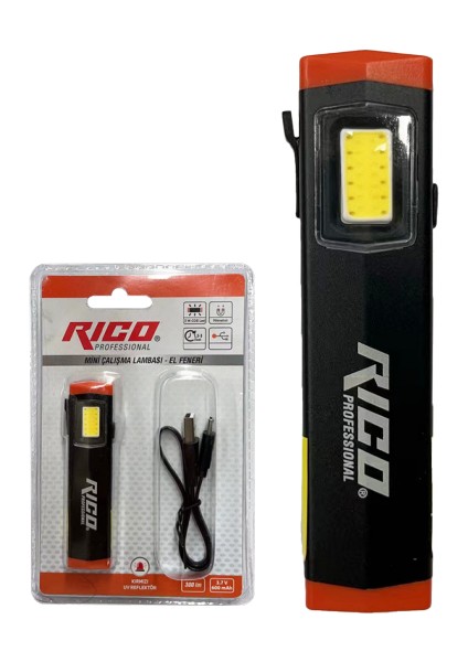 Mini Şarjlı Mıknatıslı LED Lamba 300 Lümen