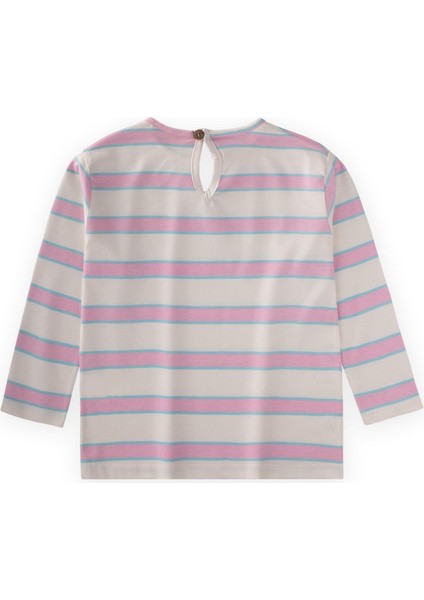 Çizgili Uzun Kollu T-Shırt 2-8 Yaş Pembe Mavi Çizgili fiyatları