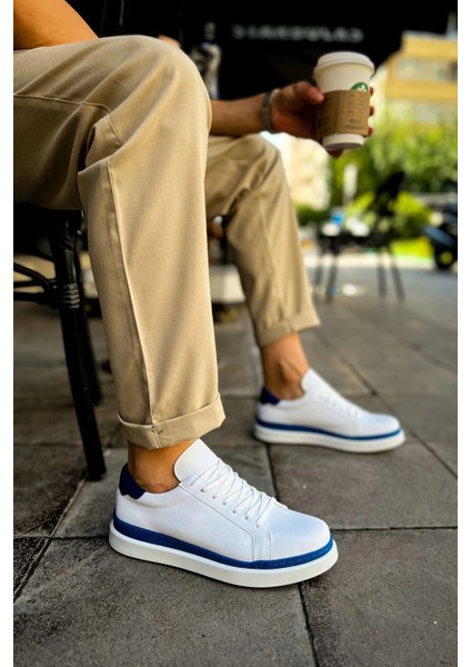 MN979 - Santoni Gbt Spor Erkek Ayakkabı Beyaz/mavı fiyatları