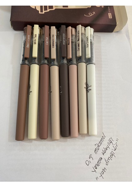 Kahve Temalı Aftermoon Tea 0.5 Jel Siyah Kalem (2 Adet )