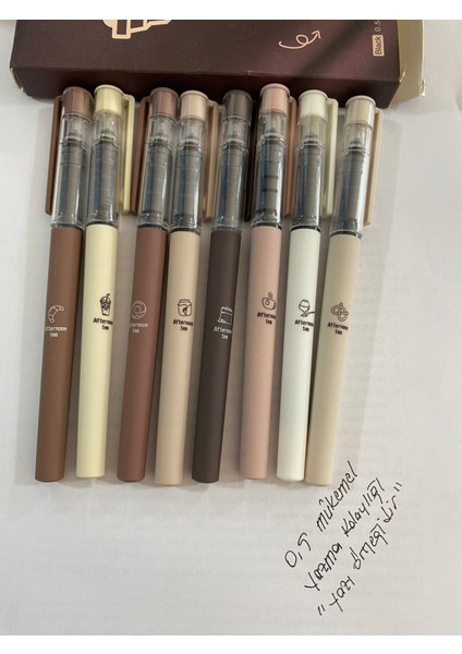 Kahve Temalı Aftermoon Tea 0.5 Jel Siyah Kalem (2 Adet ) modelleri