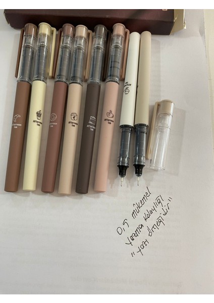 Kahve Temalı Aftermoon Tea 0.5 Jel Siyah Kalem (2 Adet ) fırsatları