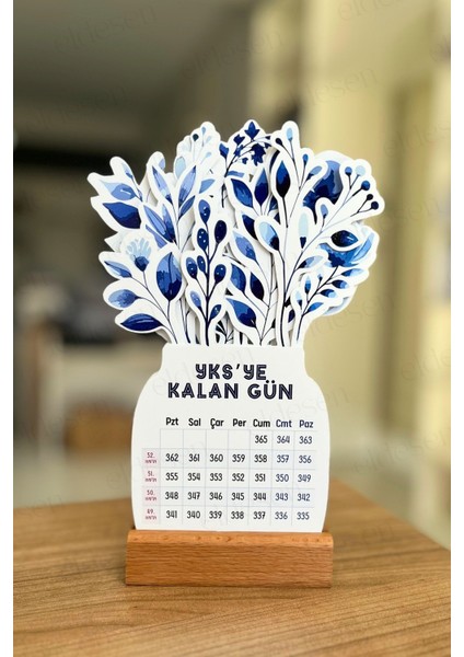 Yks Geri Sayım Takvimi, 365 Gün, 15 Yapraklı Arkalı Önlü, Mevlana Sözleri, Notlar, Kayın Ağacı Kaide
