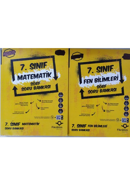 Fikribilim Yayınları 7. Sınıf Matematik+Fen Bilimleri Sörf Soru Bankası