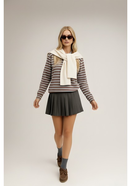 Kare Parçalı Atkı