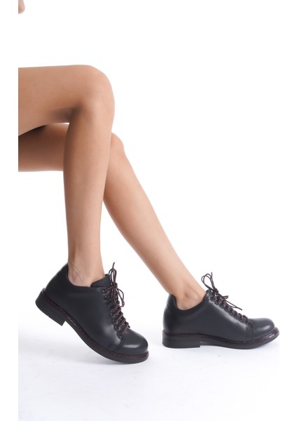 Kadın Yuvarlak Burun Casual Ayakkabı Siyah