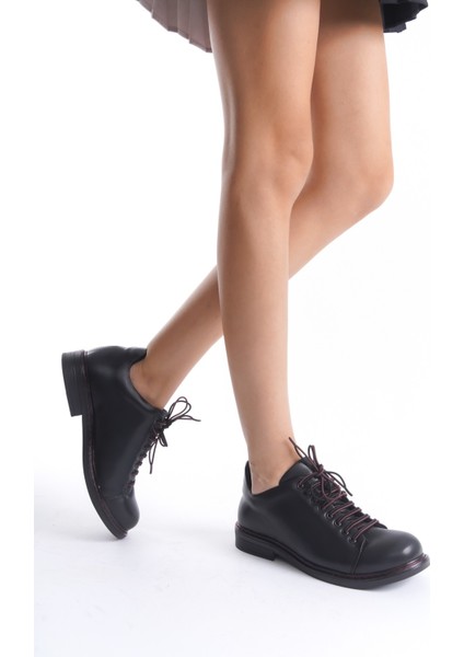 Kadın Yuvarlak Burun Casual Ayakkabı Siyah