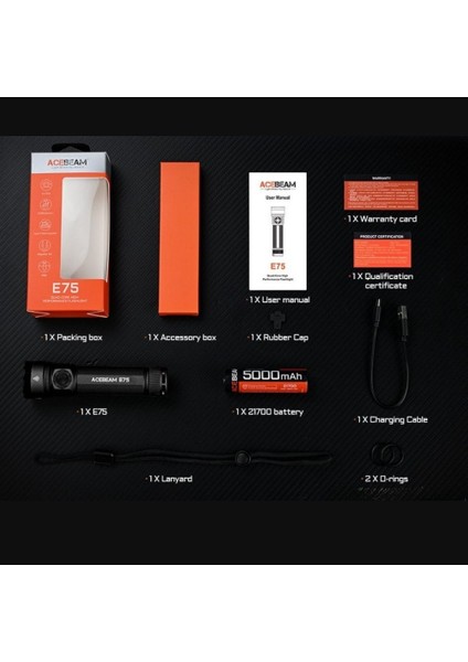 E75 Yüksek Performanslı Edc El Feneri: 4000 Lümen ve 440M Menzil indirimleri