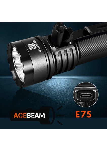 E75 Yüksek Performanslı Edc El Feneri: 4000 Lümen ve 440M Menzil