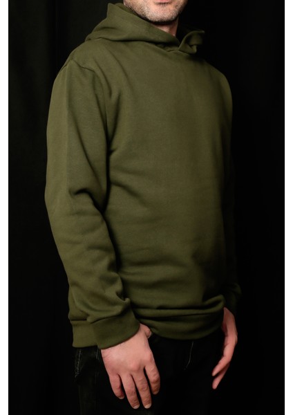 Erkek Rahat Kesim Kapüşonlu Sweatshirt
