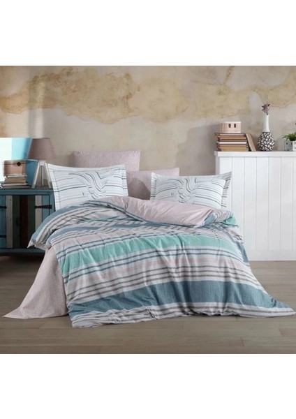 Hobby Çift Kişilik Ranforce Nevresim Takımı Debora Turkuaz
