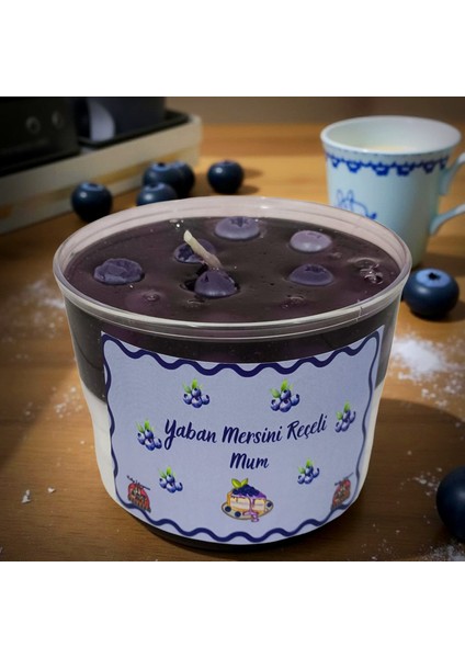 Yaban Mersini Reçeli Mum – Jel & Soya Wax El Yapımı Kokulu Mum (Yaban Mersini Kokulu Mika Kap) fiyatları