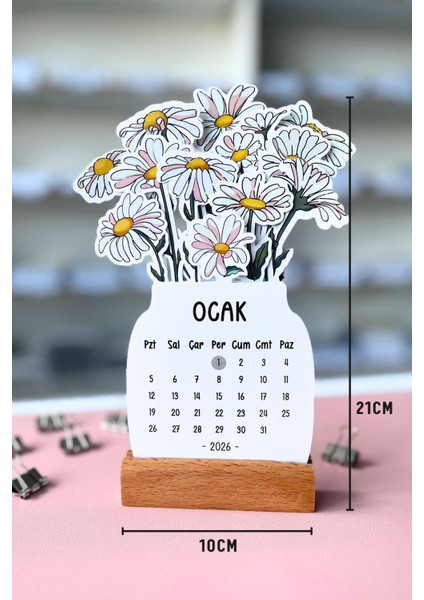 2026 Yılı Aylık Masa Takvimi Orta Boy / Resmi Tatiller ve Hafta Sonları fiyatları