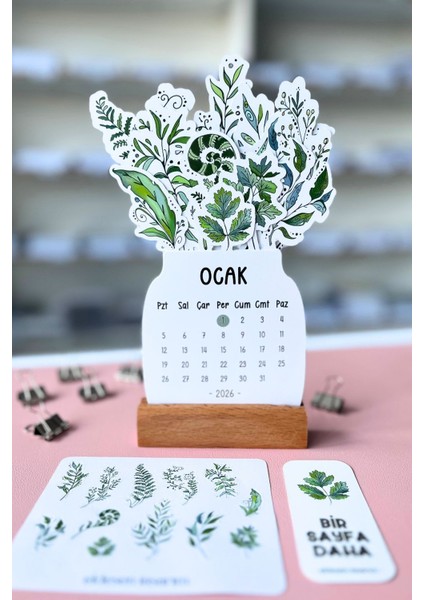 2026 Yılı Aylık Masa Takvimi Orta Boy / Resmi Tatiller ve Hafta Sonları indirimleri