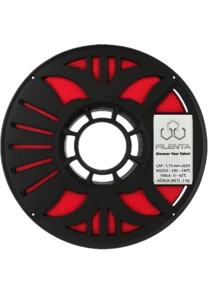 Kırmızı Pla Premium Filament 1.75MM 1kg