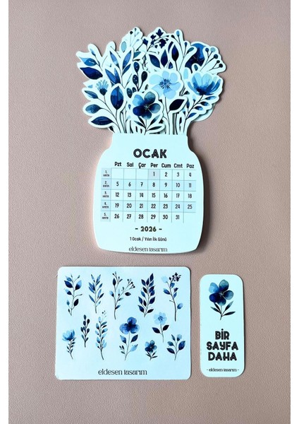 2026 Yılı Aylık Masa Takvimi Orta Boy / Resmi Tatiller ve Hafta Sonları fırsatları