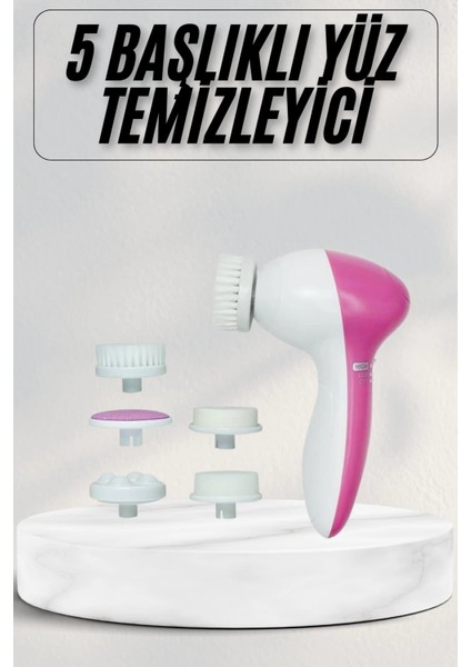 Bfs Cilt Temizleme ve Masaj Aleti 5 Başlıklı Akne ve Sivilce Önleyici