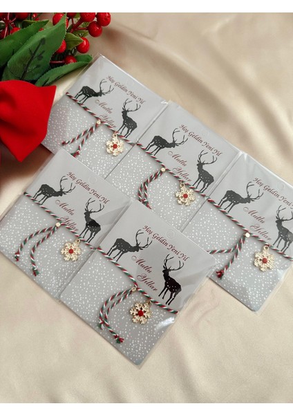 5’li Yeni Yıl Bileklik – Yılbaşı Hediyesi – Ayarlanabilir – Noel Charm – Hediye Paketli fiyatları