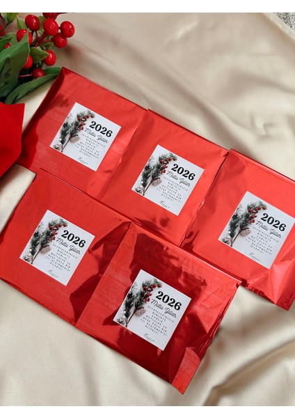 5’li Yeni Yıl Bileklik – Yılbaşı Hediyesi – Ayarlanabilir – Noel Charm – Hediye Paketli