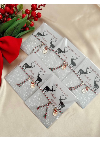 5’li Yeni Yıl Bileklik – Yılbaşı Hediyesi – Ayarlanabilir – Noel Charm – Hediye Paketli modelleri
