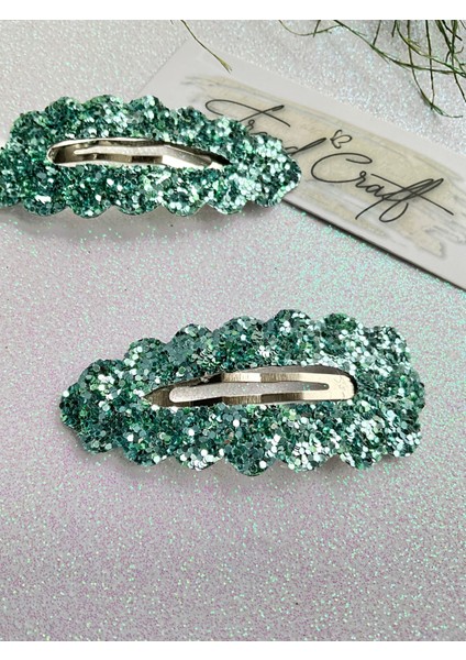 Glitter Payet Parlak Çıtçıtlı 2’li Toka