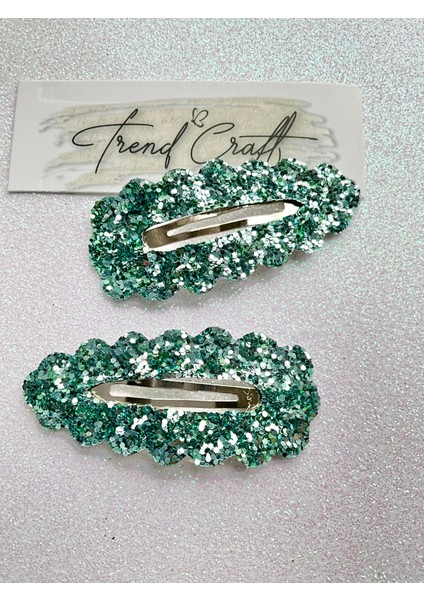 Glitter Payet Parlak Çıtçıtlı 2’li Toka modelleri