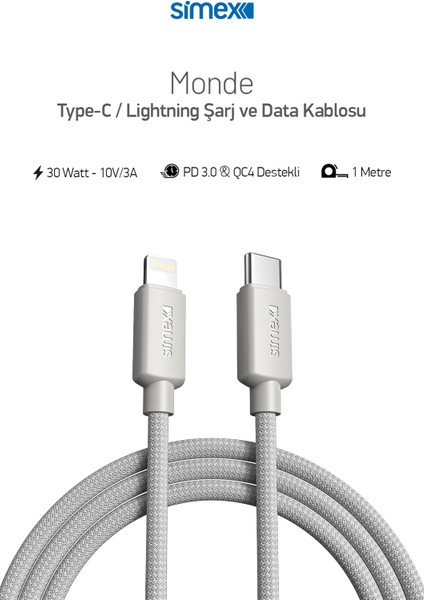 , Iphone 8 x Xs Xr 11 12 13 14 Pro Max Plus Uyumlu Hızlı 30 W Şarj Kablosu Type C To Lightning fiyatları