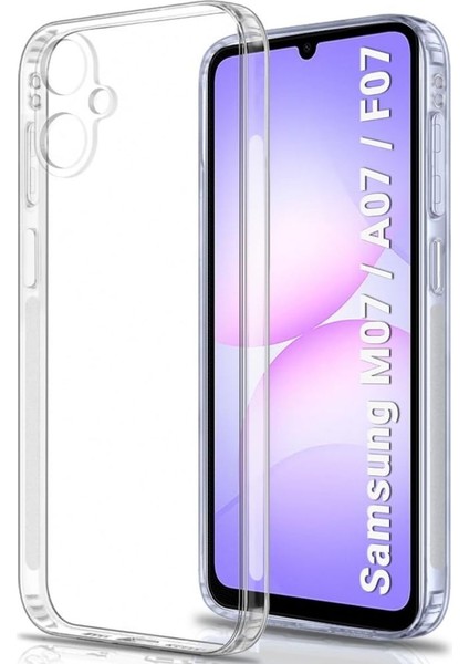 Samsung Galaxy A07 Şeffaf Kılıf+ Cam Ekran Koruyucu Seti (1 Cam1 Kılıf) modelleri