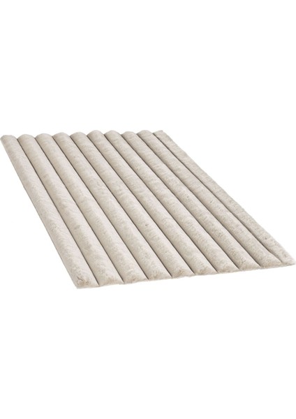 Apex Linio 8053 Bej - Modern Dekoratif Peluş Halı – Yumuşak Dokulu, Kaymaz Keten Tabanlı, Yıkanabilir fiyatları