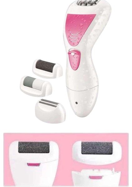 Bfs Ayak Törpü Başlıklı Epilatör Aleti 4 Başlıklı Taşınabilir Şarjlı Epilasyon Cihazı indirimleri