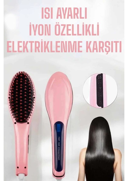 Bfs Fön Etkili Saç Düzleştirici Tarak Yıpranma Karşıtı Döner Kablo Isı Ayarlı fiyatları