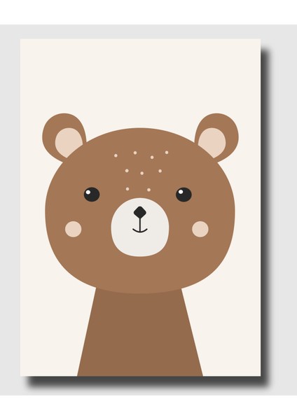 Çerçevesiz Poster | Çocuk Odası Hayvan Figürlü 3'lü Poster Seti |panda,tavşan,ayıcık,çocuk Odası Posteri modelleri