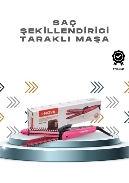 Bfs Ergonomik Tasarımlı Fön ve Maşa Uyumlu Saç Şekillendirici Maşa